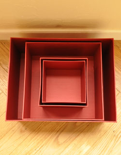 コントワールドファミーユ　インテリア雑貨　コントワール・ド・ファミーユのプレゼントボックスセット。入れ子にすると、こんな感じです。(cf-519)