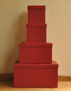 コントワールドファミーユ　インテリア雑貨　コントワール・ド・ファミーユのプレゼントボックスセット。こんな風に重ねておいても可愛い収納BOXです。(cf-519)