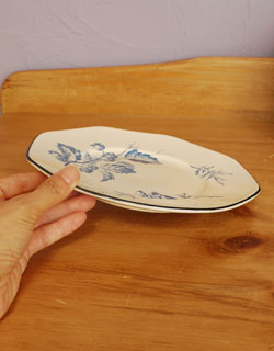 ダイニング雑貨　インテリア雑貨　プレート　オワゾーエ ローズミュスケ （BL）。取り分けるお皿としても使いやすいサイズです。(n1-103)