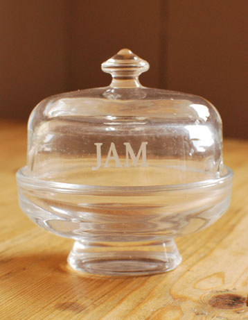 ダイニング雑貨　インテリア雑貨　リトルドーム（ジャム）。ガラス製でキレイな形なので、ダイニングやキッチンに出しておいてもインテリアの一部になりますよ。(n3-040)