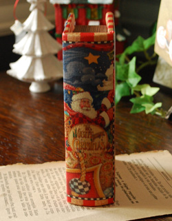 リビング雑貨　クリスマス用　ブックボックスミニ（サンタ）　クリスマスディスプレイ。背表紙も可愛いです。(n-442)