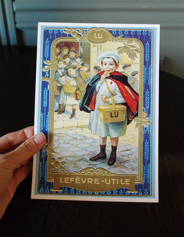 ポストカード　インテリア雑貨　ポストカード（LEFEVRE-UTILE）-L。ダンナさんの（Lefèvre）さんと奥さんの（Utile)さんが始めたビスケット工場。(n13-001)