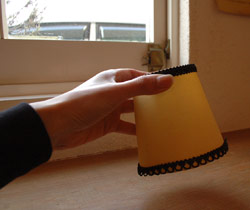 シャンデリア球のシェード　照明・ライティング　シェード （イエロー）。キュートなインテリアとしても使えます。(sd-16)